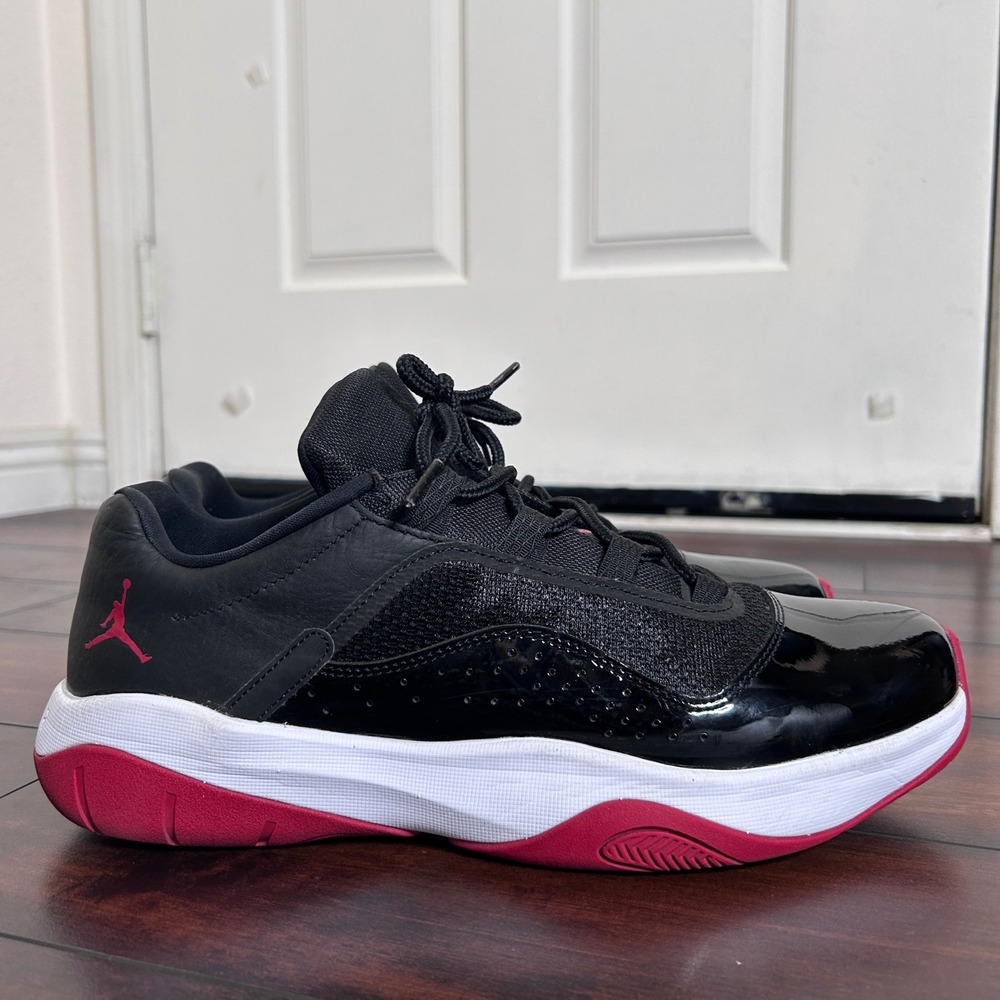 Nike Air Jordan 11 CMFT Low Shoes Black Red White "Bred" DM0844-005 Men's Sz 11‎
